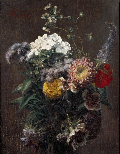 Natürmort: karışık Çiçekler by Ignace Henri Jean Fantin Latour