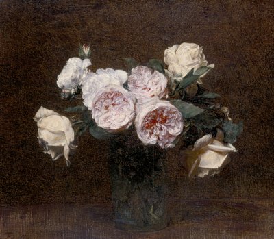 Natürmort: pembe, beyaz ve sarı Güller, 1894 by Ignace Henri Jean Fantin Latour
