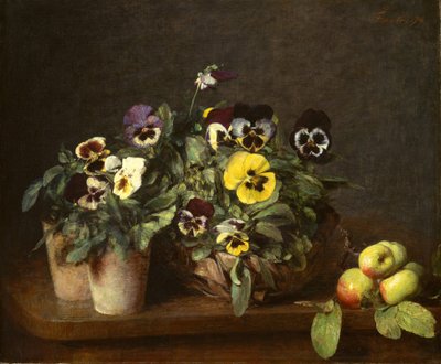 Hercai Menekşe ile Natürmort, 1874 by Ignace Henri Jean Fantin Latour