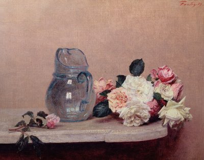Güllü Natürmort, 1889 by Ignace Henri Jean Fantin Latour