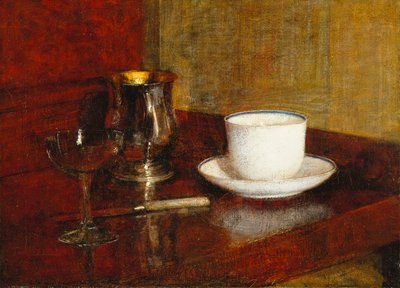 Cam Bardak ile Natürmort; Doğa Morte au Verre ve Tasse, 1961 by Ignace Henri Jean Fantin Latour