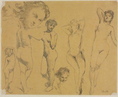 Çıplak Kadın Çalışmaları, c. 1895. by Ignace Henri Jean Fantin Latour