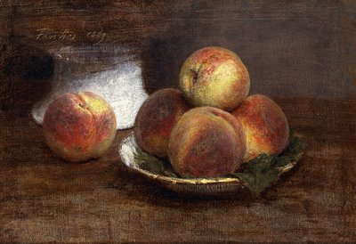 Şeftali Kasesi; Balıkçı Kasesi, 1869 by Ignace Henri Jean Fantin Latour
