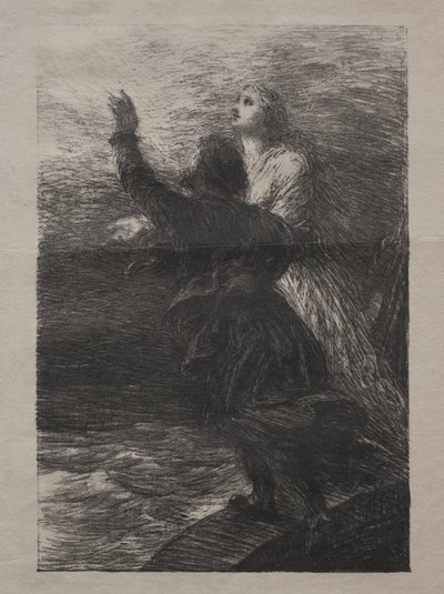 Uçan Hollandalı. by Ignace Henri Jean Fantin-Latour
