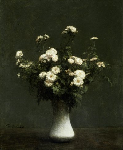 Krizantem Vazosu, 1871 by Ignace Henri Jean Fantin Latour