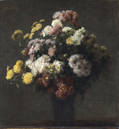 Krizantemli Vazo by Ignace Henri Jean Fantin Latour