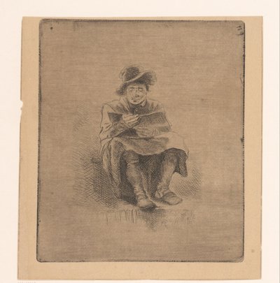 okuyan adam by Ignace Joseph de Claussin (attributed to)