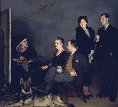 RESSAM VE AİLESİ - 1937 - OLEO / TUVAL by Ignacio Zuloaga y Zabaleta