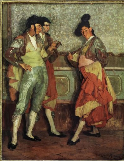 Ignacio Zuloaga / Genç Köy Boğa Güreşçileri, 1906, Canas üzerine yağlı boya, 197 × 154 cm, AS00819 by Ignacio Zuloaga y Zabaleta