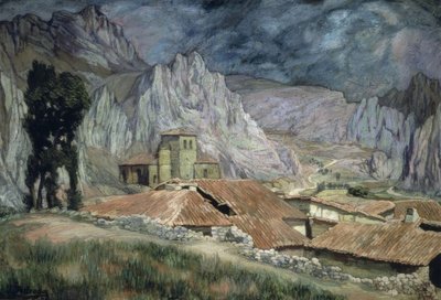 PANCORBO PEYZAJ - 1917 - O / L - 90X130 CM by Ignacio Zuloaga y Zabaleta