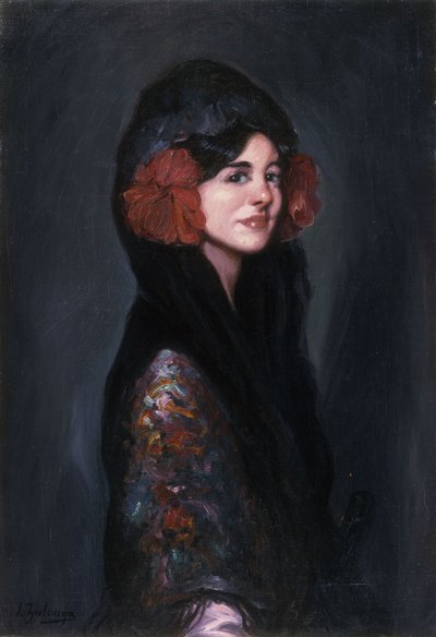 Zarif Bir Bayan Portresi by Ignacio Zuloaga y Zabaleta