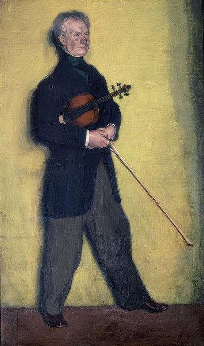 Kemancı Larrapide Portresi – 1910 – 185 × 111 cm – tuval üzerine yağlı boya by Ignacio Zuloaga y Zabaleta