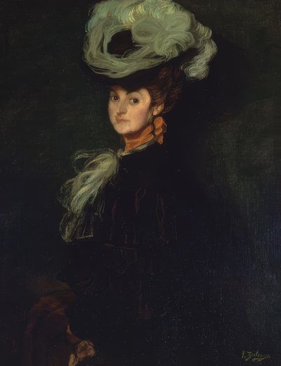 ANNIE BOURDIN PORTRE - 1906 - YAĞ / TUVAL -101X78 CM by Ignacio Zuloaga y Zabaleta
