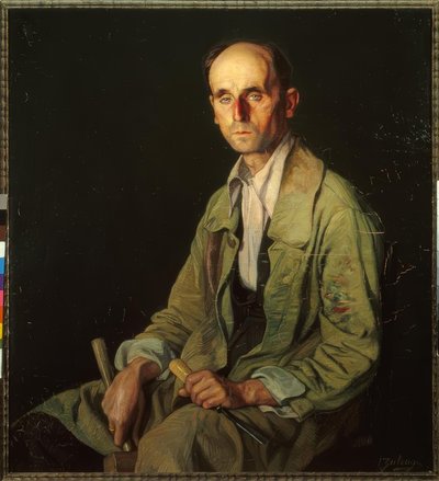 Heykeltıraş Beobide portresi by Ignacio Zuloaga y Zabaleta