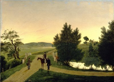 Avcılar ile manzara by Ignati Stepanovich Shchedrovsky