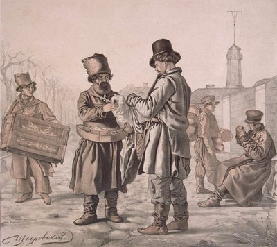 Sokak Sbiten Satıcısı Bunlar Bizim İnsanlarımız, 1842 by Ignati Stepanovich Shchedrovsky