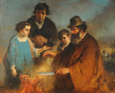 Kızartma, 1871 dolayları (tuval üzerine yağlı boya) by Ignazio Manzoni