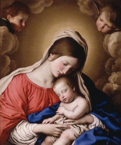 Madonna ve Çocuk (tuval üzerine yağlıboya) by Il (1609-85) Sassoferrato