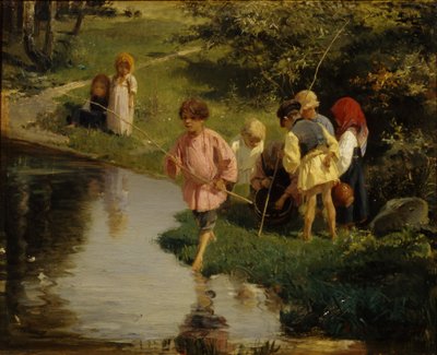 Balık Tutma Çocukları, 1882 by Illarion Mikhailovich Pryanishnikov