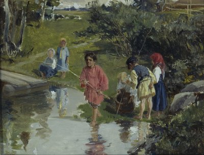 Balık Tutma Çocukları, 1882 by Illarion Mikhailovich Pryanishnikov