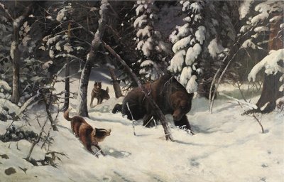 Ayı Avı by Illarion Mikhailovich Pryanishnikov