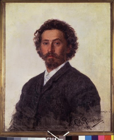 Otoportre. Ilya Yefimovich Repin (Ilia Repin) (1844-1930) tarafından tablo, tuval üzerine yağlıboya by Ilya Efimovich Repin