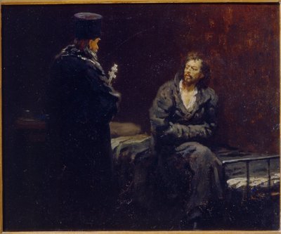 İtiraftan önce. Ilya Yefimovich Repin (Ilia Repin) (1844-1930) tarafından tablo, tuval üzerine yağlıboya by Ilya Efimovich Repin