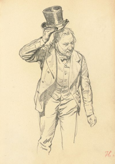 Şapkasını Devrilen Adam, c. 1872-1875 by Ilya Efimovich Repin