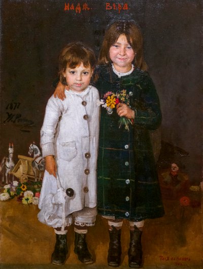 NADIA VE VERA REPINE by Ilya Efimovich Repin