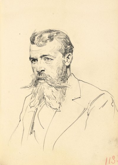 Bıyıklı Sakallı Bir Adamın Portresi, c. 1872-1875 by Ilya Efimovich Repin