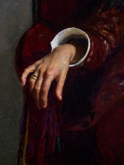 DİNLENME (detay) by Ilya Efimovich Repin
