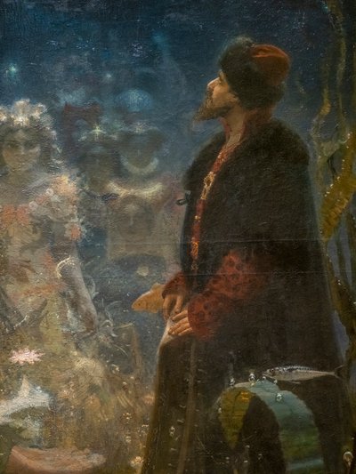 SUALTI KRALLIĞINDA SADKO (detay) by Ilya Efimovich Repin
