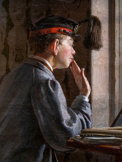 SINAV HAZIRLANAN ÖĞRENCİLER (Detay) by Ilya Efimovich Repin