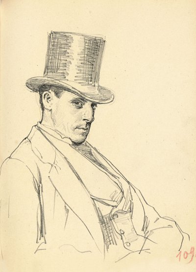 Silindir Şapkalı Oturan Adam, c. 1872-1875 by Ilya Efimovich Repin