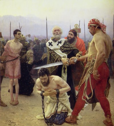 Aziz Nikolaos Adaletsizce Mahkum Edilen Üç Adamı Ölümden Kurtarıyor by Ilya Efimovich Repin