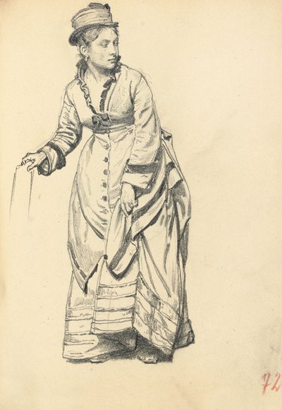 Elbisesini Tutan Ayakta Kadın, c. 1872-1875 by Ilya Efimovich Repin