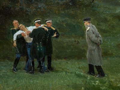 DUEL (detay) by Ilya Efimovich Repin