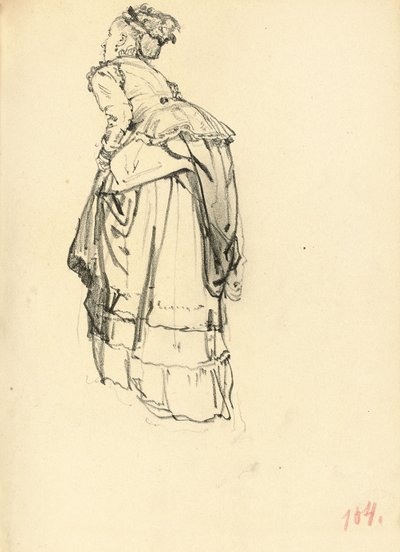 Arkadan Elbiseli Kadın, c. 1872-1875 by Ilya Efimovich Repin