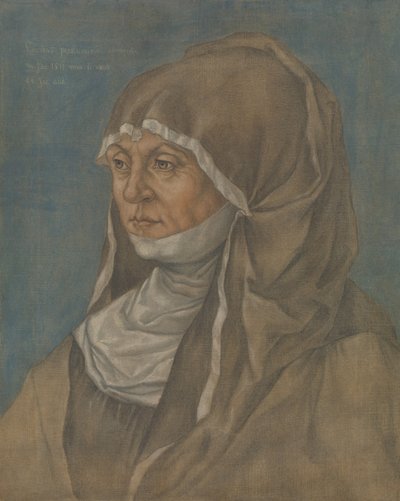 Caritas Pirckheimer 1467-1532 Olduğu Söylenen Bir Kadının Portresi. by Imitator of Albrecht Dürer