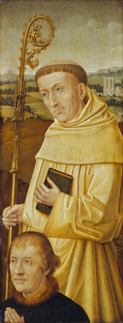 Donör ile Saint Bernard [ön yüz] by Imitator of Flemish 15th Century