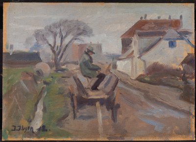 Bir Vagon Tablosunda Oturan Ressam Ølund Hansen by Immanuel Ibsen