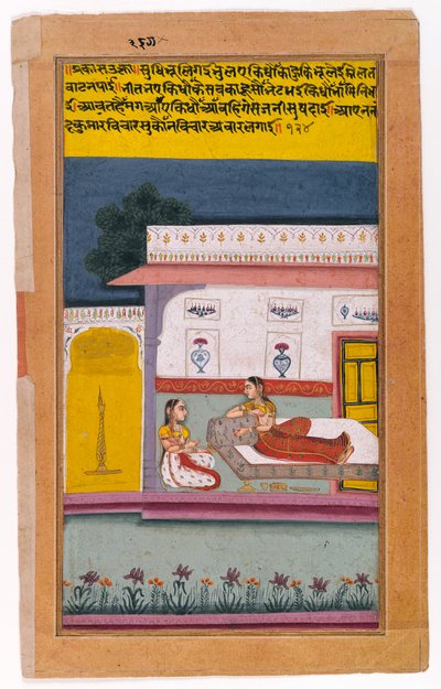 Bir Nayika Sevgilisini Bekliyor, Bikaner, Rajasthan, c.1700-25 by Indian School