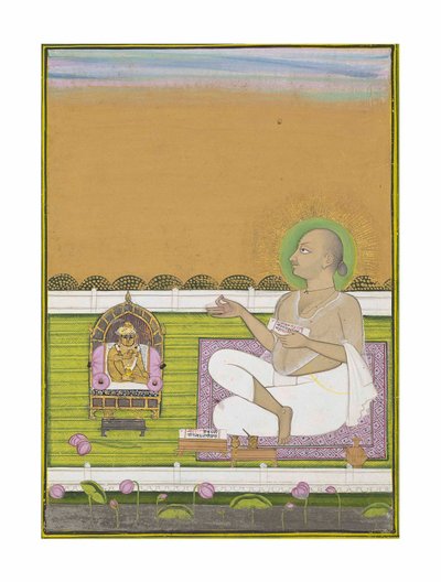 Pushtimarg Tarikatından Bir Bilge ve Shri Nathji, 1850 dolayları by Indian School