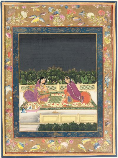 Bir satranç oyunu, Babür Hindistan, 18. yüzyılın ikinci yarısı by Indian School