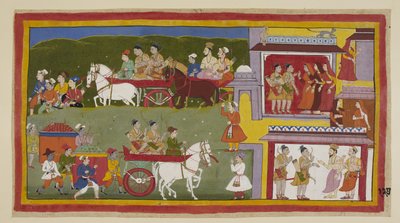 Ekle 15296 (1) f.127r, Alay resmin alt kısmında Ayodhya