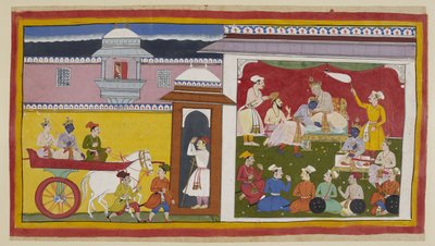 15296 (1) f.12r ekleyin, Sumantra Rama ve Laksmana
