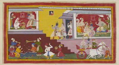 Ekle 15296 (1) f.14r, Sağda, Dasaratha tekrar Rama