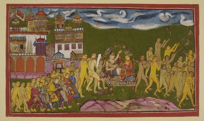 15296 (2) f.43r ekleyin, Sugriva ve Laksmana, Kiskindha