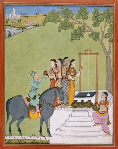 Ekle Or.3846 Kuyuda bir prens, c.1780 (kağıt üzerine sulu boya) by Indian School
