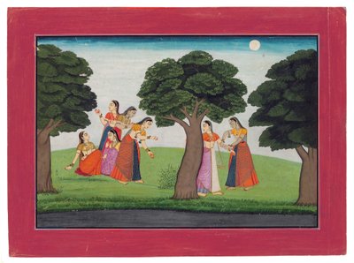 Krishna Kaybolduktan Sonra, c.1760-65 (kağıt üzerinde opak wc ve altın) by Indian School